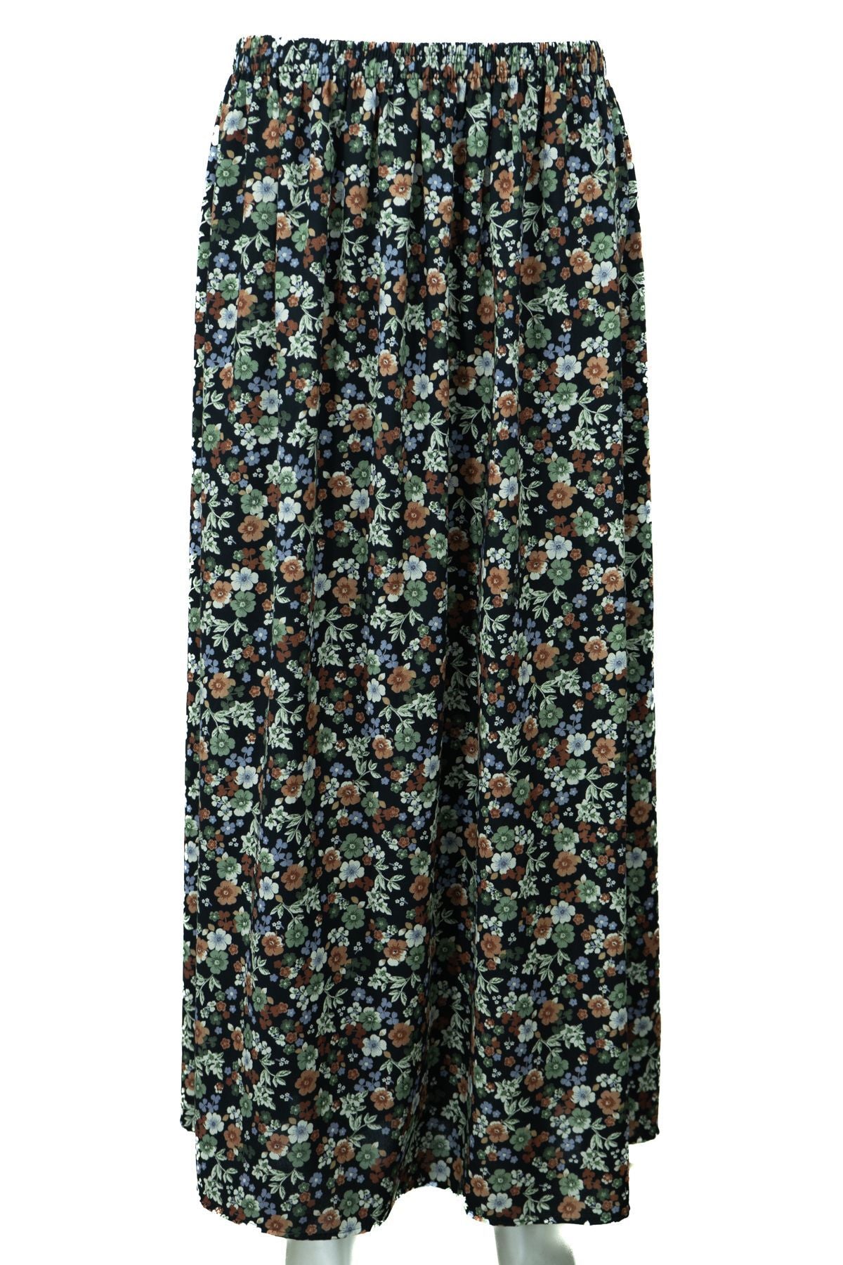 Kadın Anne Etek Dokuma Viskon Kumaş Papatyam Çiçeği Desenli Rahat Kesim Tam Kalıp